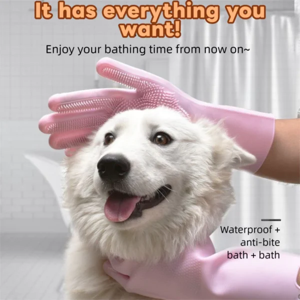 [Random Color] Anti-Scratch Pet Bath & Scrubbing Gloves | Grooming Mitt
